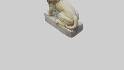 3D model Lion statue model VR / AR / low-poly