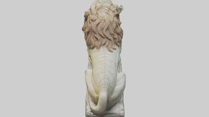 3D model Lion statue model VR / AR / low-poly