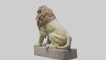 3D model Lion statue model VR / AR / low-poly