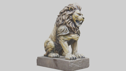 3D model Lion Warrior statue model VR / AR / low-poly