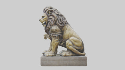 3D model Lion Warrior statue model VR / AR / low-poly