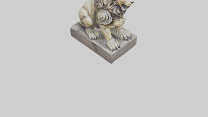 3D model Lion Warrior statue model VR / AR / low-poly