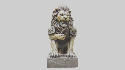 3D model Lion Warrior statue model VR / AR / low-poly
