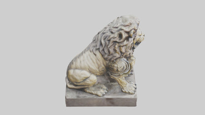 3D model Lion Warrior statue model VR / AR / low-poly