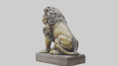 3D model Lion Warrior statue model VR / AR / low-poly