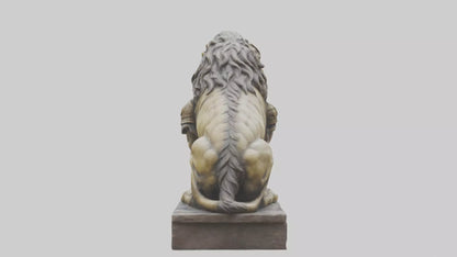 3D model Lion Warrior statue model VR / AR / low-poly