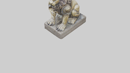 3D model Lion Warrior statue model VR / AR / low-poly