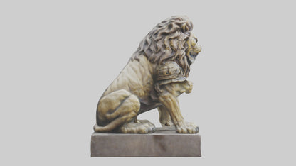 3D model Lion Warrior statue model VR / AR / low-poly
