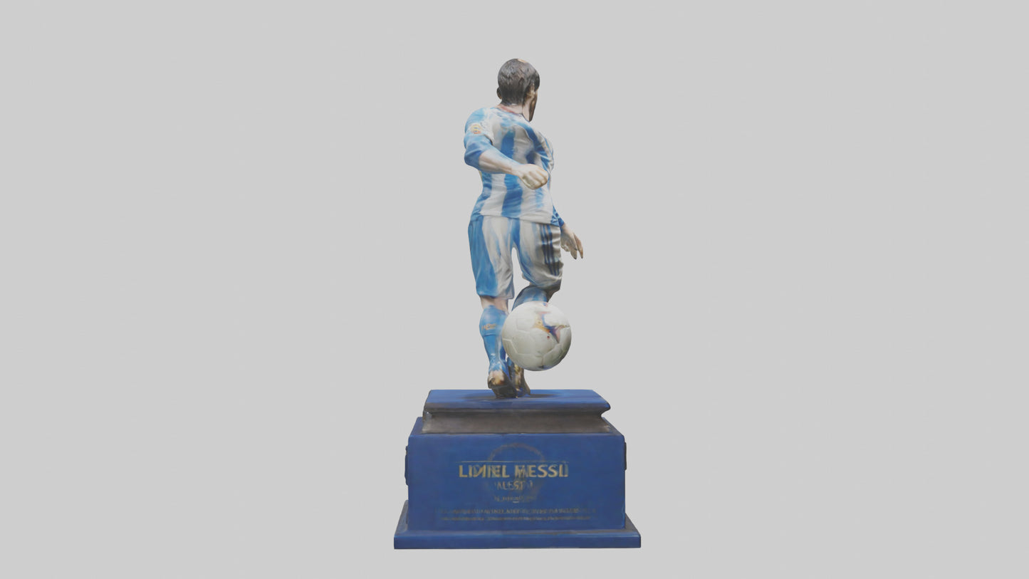 3D model Lionel Messi statue model model VR / AR / low-poly