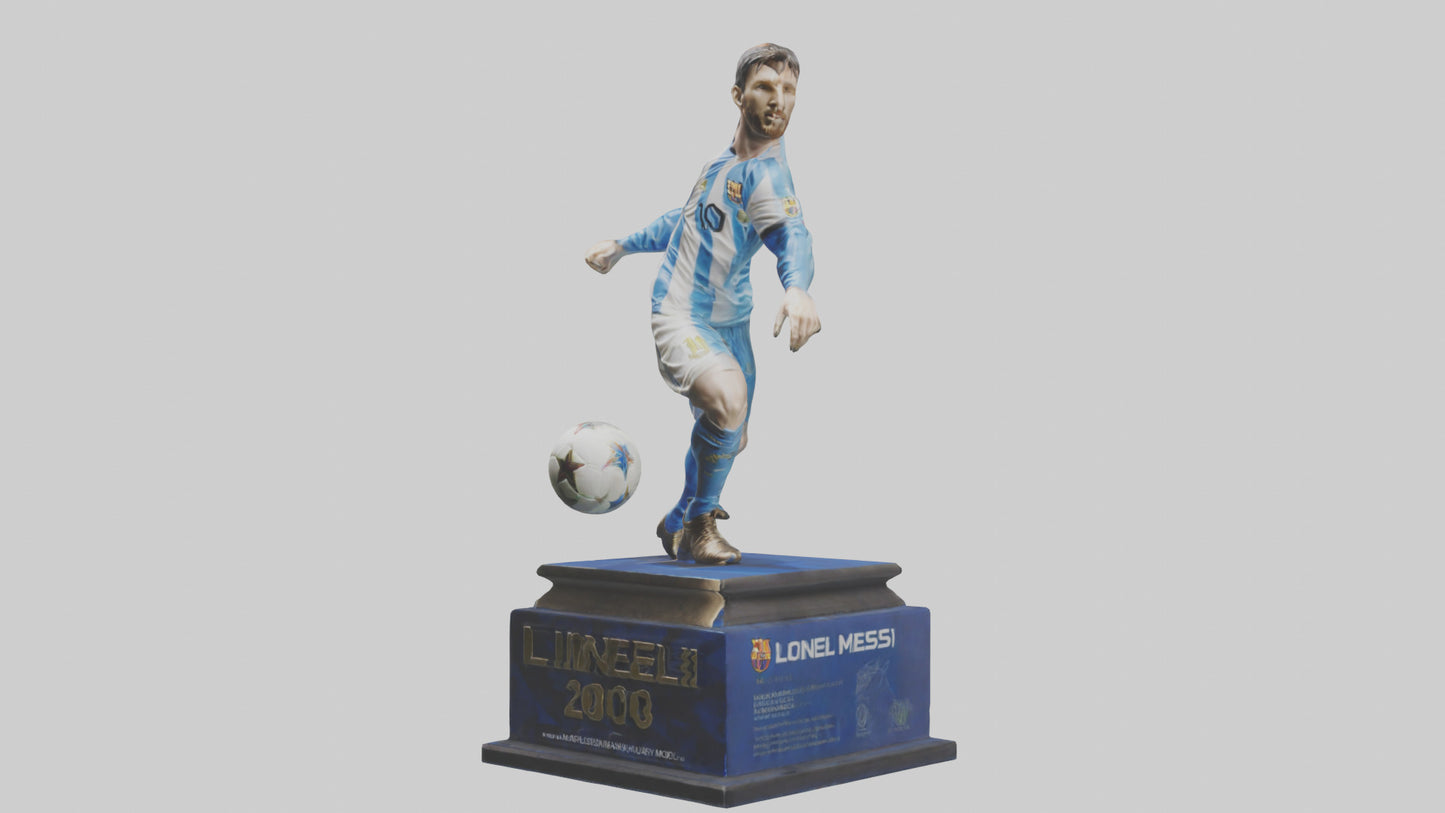 3D model Lionel Messi statue model model VR / AR / low-poly