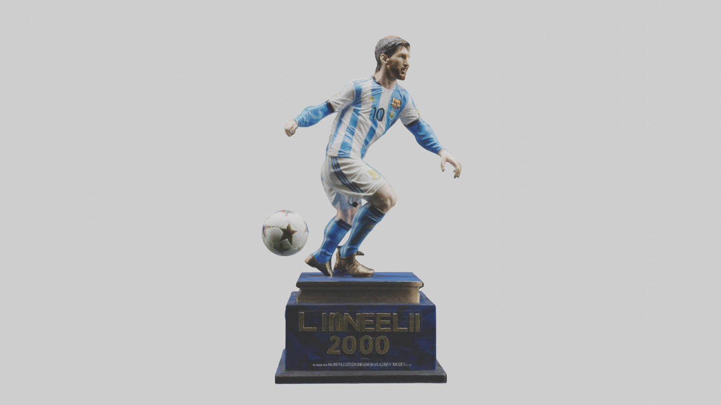 3D model Lionel Messi statue model model VR / AR / low-poly
