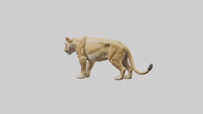 3D model Lioness hunting model VR / AR / low-poly