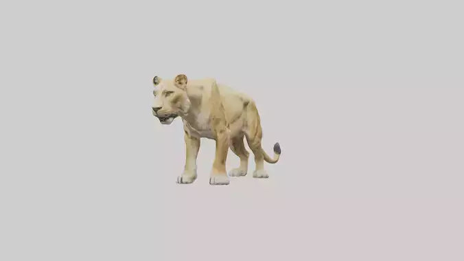 3D model Lioness hunting model VR / AR / low-poly