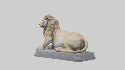 3D model Lioness statue model VR / AR / low-poly