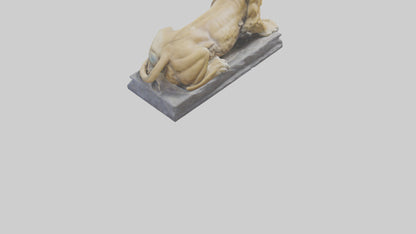 3D model Lioness statue model VR / AR / low-poly