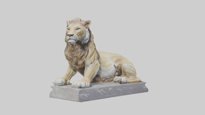 3D model Lioness statue model VR / AR / low-poly