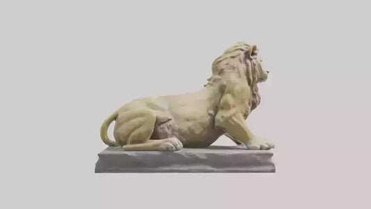 3D model Lioness statue model VR / AR / low-poly