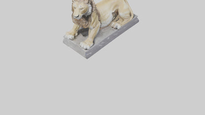 3D model Lioness statue model VR / AR / low-poly