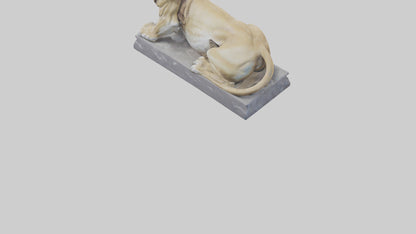 3D model Lioness statue model VR / AR / low-poly