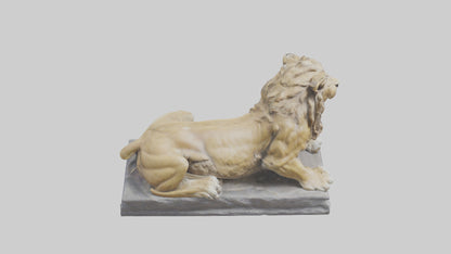 3D model Lioness statue model VR / AR / low-poly