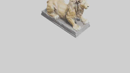3D model Lioness statue model VR / AR / low-poly