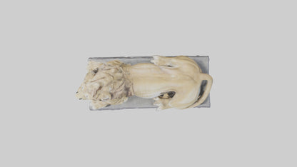 3D model Lioness statue model VR / AR / low-poly