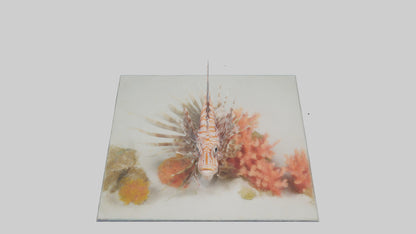 3D model Lionfish hiding among coral model VR / AR / low-poly