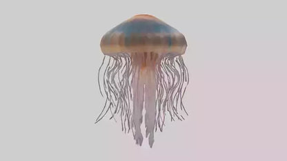 3D model Lions Mane Jellyfish drifting model VR / AR / low-poly