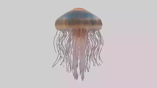 3D model Lions Mane Jellyfish drifting model VR / AR / low-poly