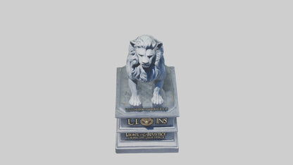 3D model Lions of Justice statue model VR / AR / low-poly