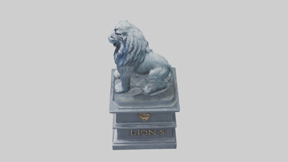 3D model Lions of Justice statue model VR / AR / low-poly