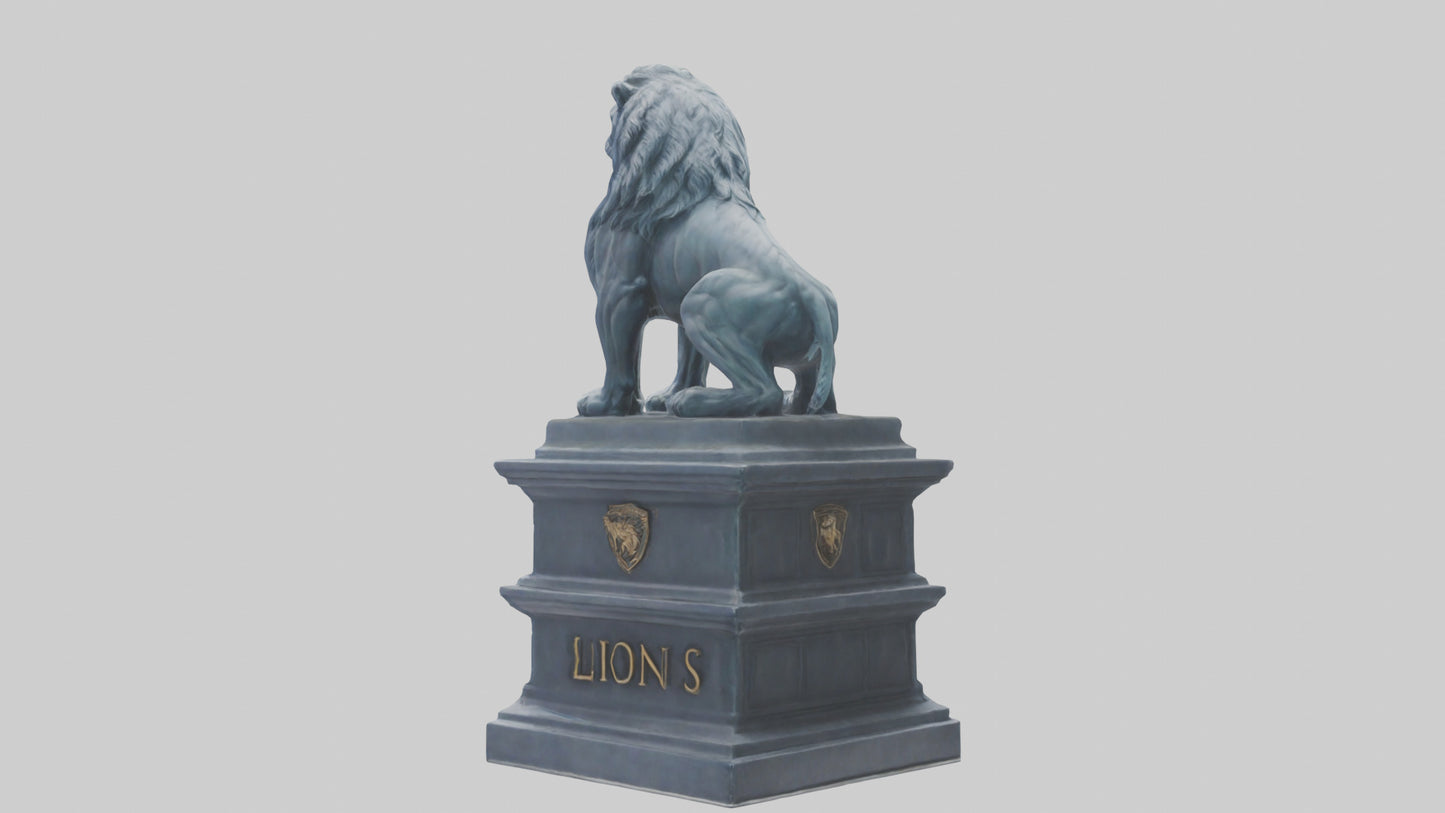 3D model Lions of Justice statue model VR / AR / low-poly
