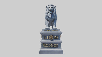 3D model Lions of Justice statue model VR / AR / low-poly