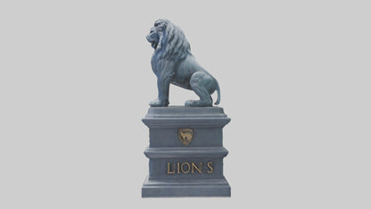 3D model Lions of Justice statue model VR / AR / low-poly