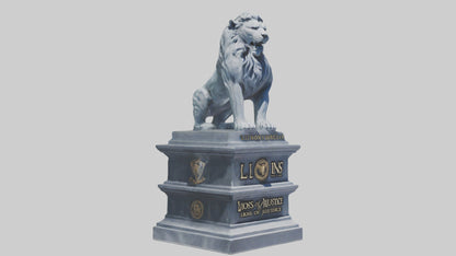 3D model Lions of Justice statue model VR / AR / low-poly