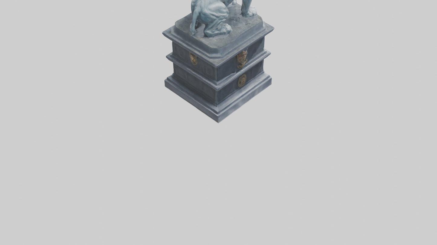 3D model Lions of Justice statue model VR / AR / low-poly