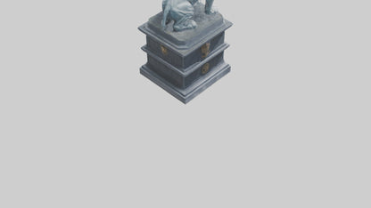 3D model Lions of Justice statue model VR / AR / low-poly