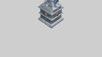 3D model Lions of Justice statue model VR / AR / low-poly