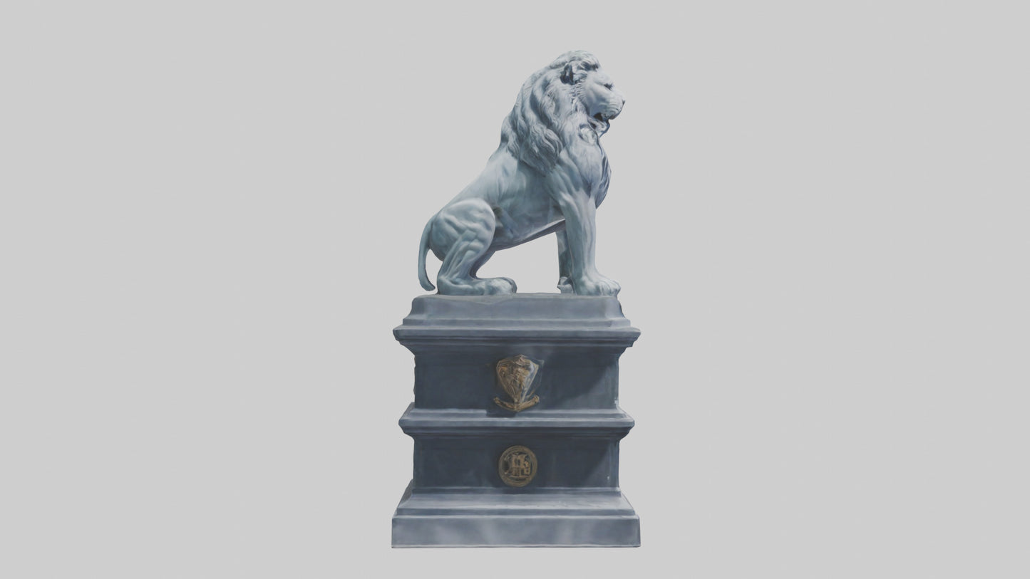 3D model Lions of Justice statue model VR / AR / low-poly