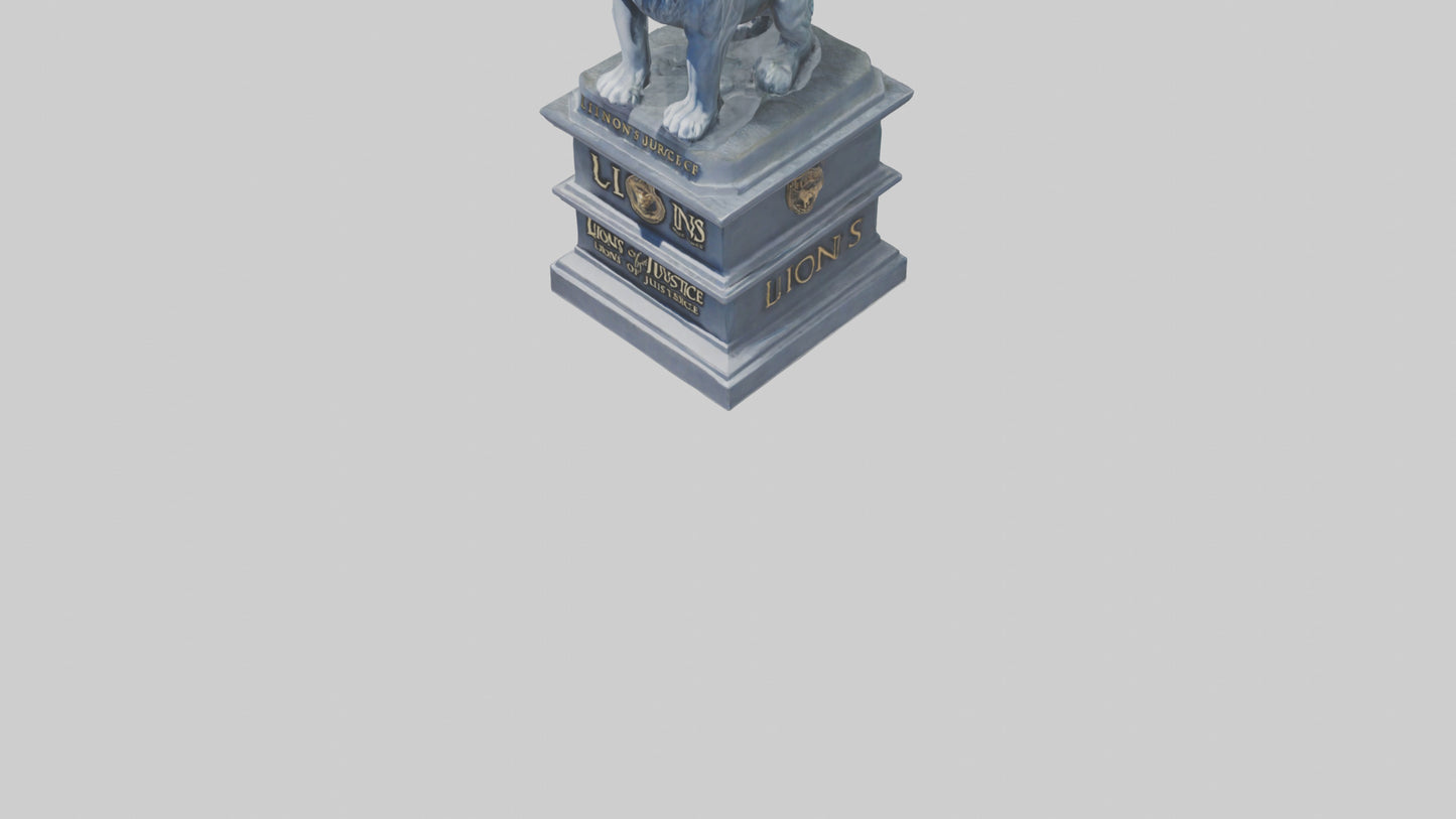 3D model Lions of Justice statue model VR / AR / low-poly