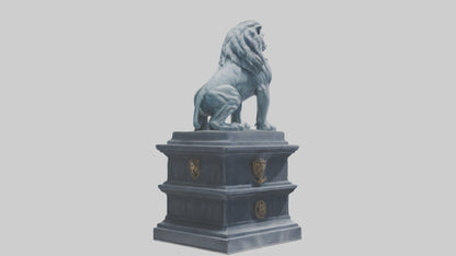 3D model Lions of Justice statue model VR / AR / low-poly