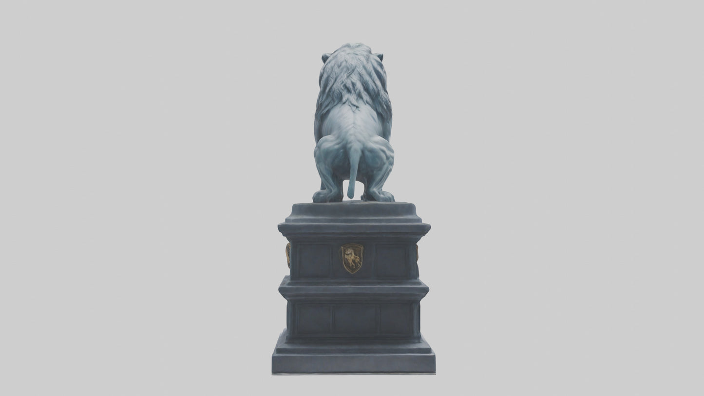3D model Lions of Justice statue model VR / AR / low-poly