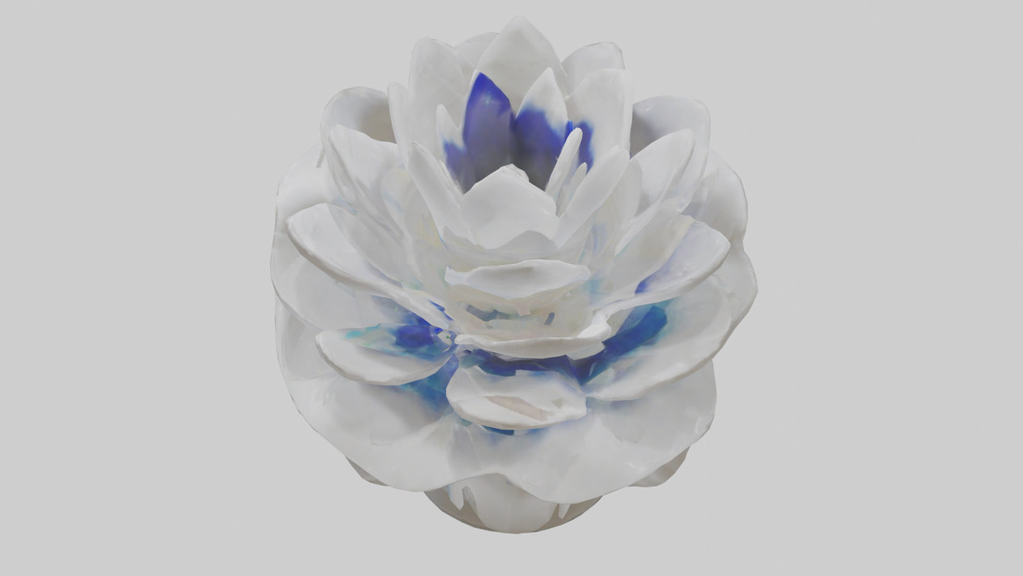 3D model Liquid Form Flower Sculpture model VR / AR / low-poly