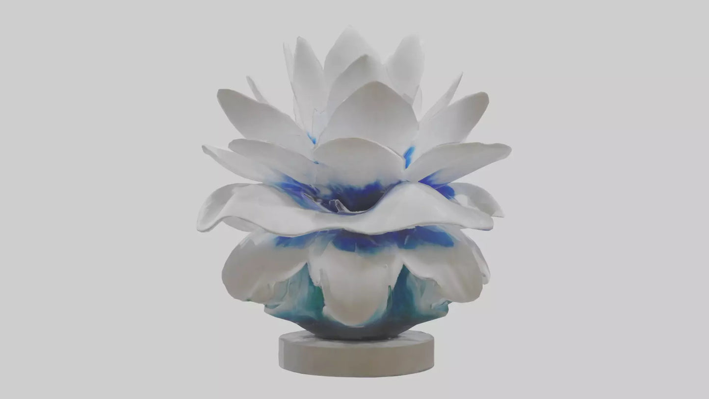 3D model Liquid Form Flower Sculpture model VR / AR / low-poly