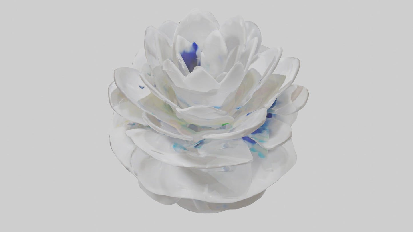 3D model Liquid Form Flower Sculpture model VR / AR / low-poly