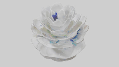 3D model Liquid Form Flower Sculpture model VR / AR / low-poly