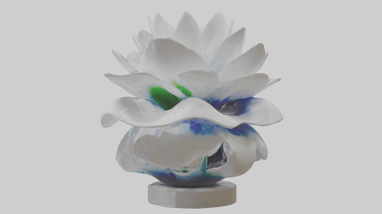 3D model Liquid Form Flower Sculpture model VR / AR / low-poly