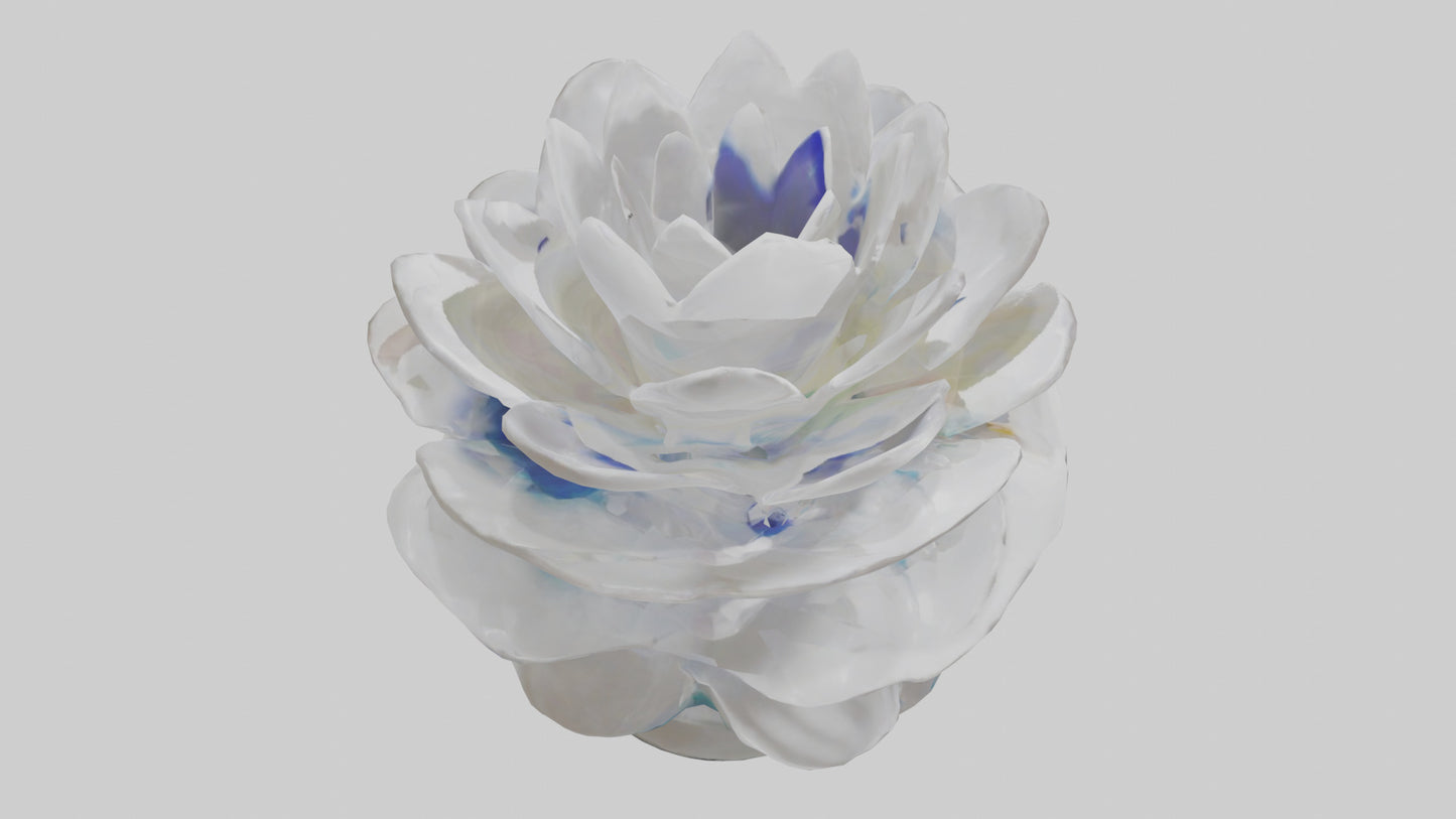3D model Liquid Form Flower Sculpture model VR / AR / low-poly
