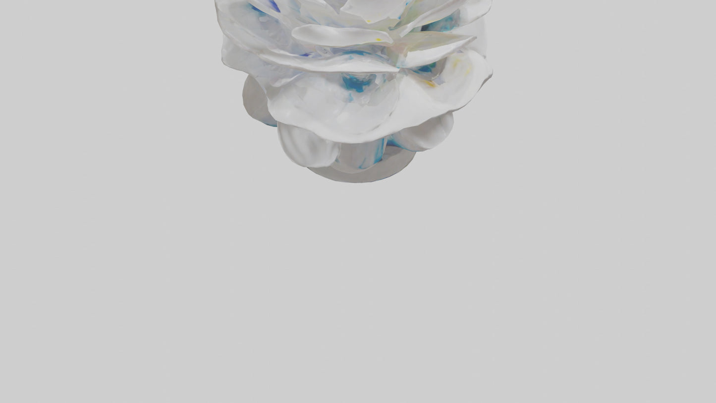 3D model Liquid Form Flower Sculpture model VR / AR / low-poly