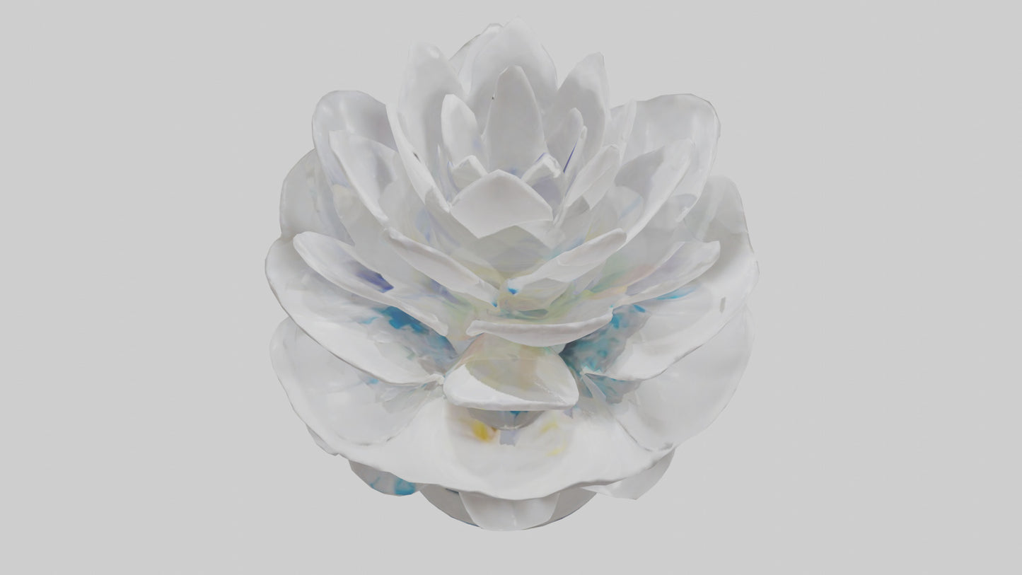 3D model Liquid Form Flower Sculpture model VR / AR / low-poly